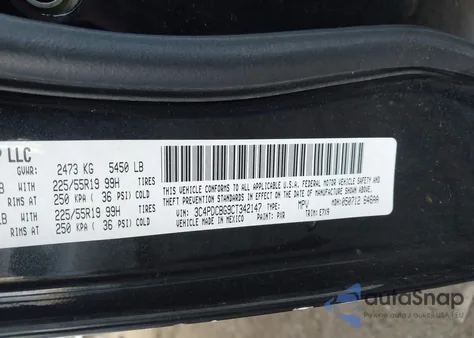 2012 Dodge Journey Sxt z USA, uszkodzony, nr VIN 3C4PDCBG9CT342147